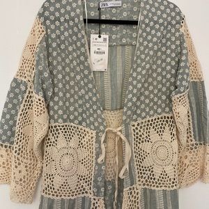 Zara crocheted kimono limited edition